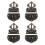 4 Pcs Lacquer Panel Lock Buckle Vintage Hook Furniture Accessory 5