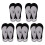 5Paren Comfortabele Zwarte Vrouwen Onzichtbare Boot Half 1