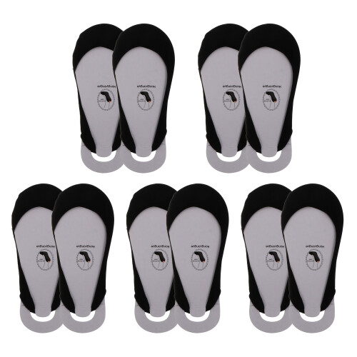 5Paren Comfortabele Zwarte Vrouwen Onzichtbare Boot Half