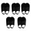 5Paren Comfortabele Zwarte Vrouwen Onzichtbare Boot Half 5