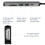 Type-C Laptop Hub Adapter Multifunktionshub Läsare Konverterare 3
