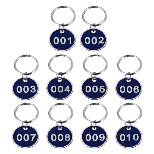 1 Pack/10 Genummerde Sleutelhangers Met Ring 1 T/m 10