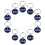 1 Pack/10 Genummerde Sleutelhangers Met Ring 1 T/m 10 6