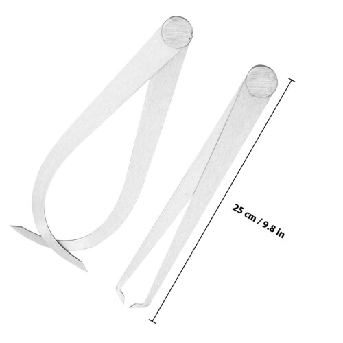 2Pcs 250Mm Mätkaliber För Avståndsmätning Silver 2