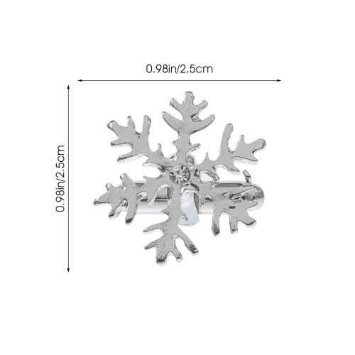 Par Snöflingdesign Manschettknappar För Skjorta Kostym (Silver) 1