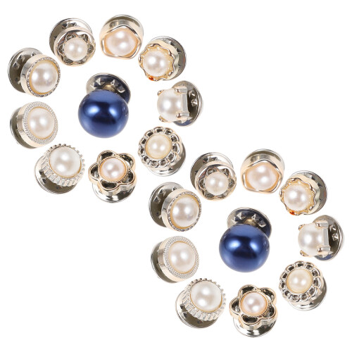 20Pcs Avtagbara Tygknappar Tryckknappar Dekorativa Broscher