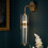 Visconte Bjorn Glass Wall Light LED - Brass 2