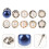 20Pcs Avtagbara Tygknappar Tryckknappar Dekorativa Broscher 5