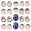 20Pcs Avtagbara Tygknappar Tryckknappar Dekorativa Broscher 4