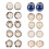 20Pcs Avtagbara Tygknappar Tryckknappar Dekorativa Broscher 3