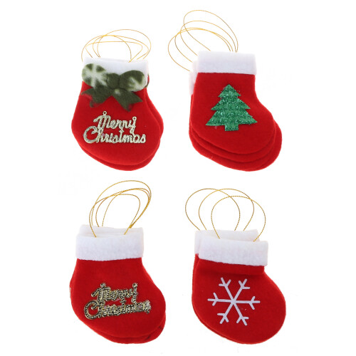 Mini-Weihnachtsstrümpfe, 16 Stück/Set, Baum, Kindertag,