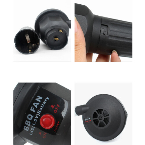 Bärbar Batteridriven Eldfläkt För Bbq, Grill, Läger, Ute, 2