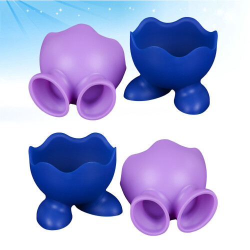 4St Silicone Egg Cups Non-Stick Voor Eierdecoratie
