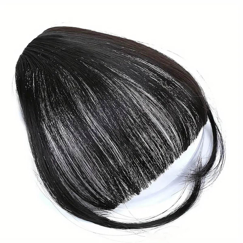 Unisex Hair Extension Clip In Fringe Bangs For Thin Hair, Wispy Front Hairpiece