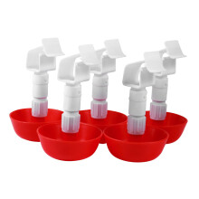 5pcs Chicken Water Dispenser Adjustable Feeder Drinking Bowls For Chicks Birds Poultry Coop Compatible Adjustable Flow