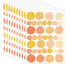 10 Sheets Irregular Colorful Dots Wall-Seasonal autumn colo