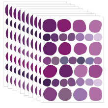 10 Sheet Colorful Irregular Dots Wall Decal Removable-Lavender