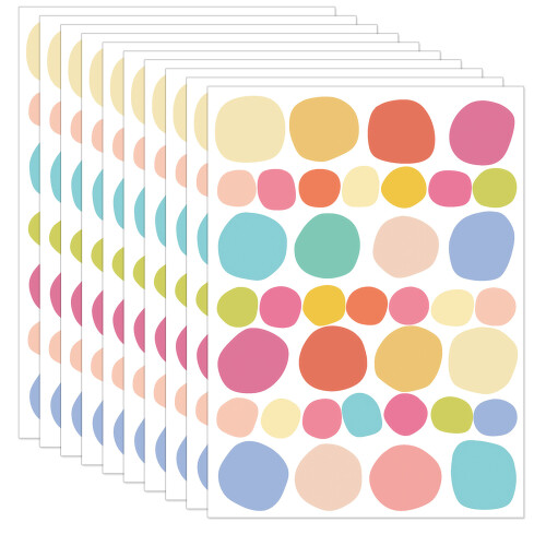 10 Sheets Colorful Dots Decal Irregular Circle Dot-Candy color