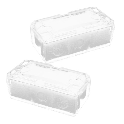 2Sets Transparante Horlogebox Met Foam Bescherming Wit