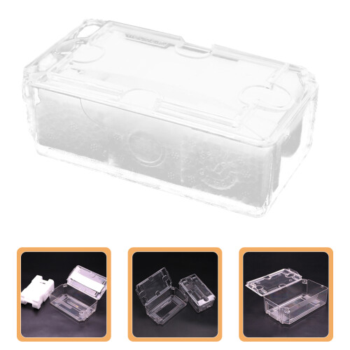 2Sets Transparante Horlogebox Met Foam Bescherming Wit 2