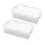 2Sets Transparante Horlogebox Met Foam Bescherming Wit 4
