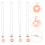 2 Sets Vriendin Ketting Donut Hanger Sieraden 3