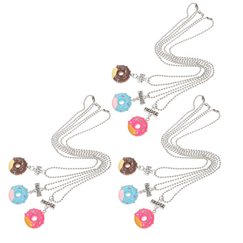 9 Unidades Collares De Amistad Con De Donut Para