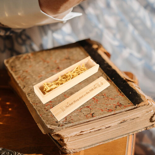 Caja De Madera Para De Embarazo Con 2