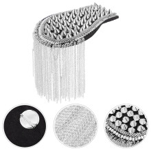 2 Pièces Rivet Épaulettes Décoration Nœud D'épaule