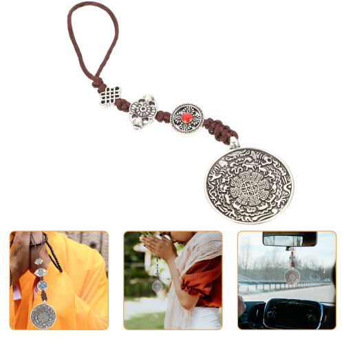 2 Pièces Collier Pendentif Corde Tibétain Pour Pull Vintage 2