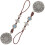 2 Pièces Collier Pendentif Corde Tibétain Pour Pull Vintage 10
