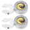 3 Paires Boutons Motif Tai Chi Formels 3