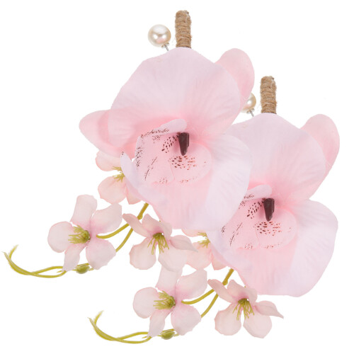 2 Pezzi Artificiali Boutonniere Matrimonio