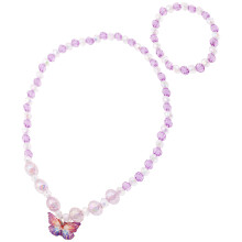 Conjunto Kit De Para Crianças Colar Pulseira Borboletas