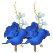 2St Kunstbloem Bruiloft Boutonniere Pin Pak En Jurk