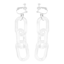 1Paar Lichtgewicht Oorclips Met Ring En Slanke Ketting