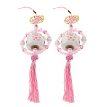 2 Sztuki Ceramiczny Maneki Neko Wisiorek Na Lusterko Samochodowe