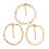 3Pcs Pulseiras De Lantejoulas Com Charms E Brilhantes 3