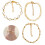 3Pcs Pulseiras De Lantejoulas Com Charms E Brilhantes 10