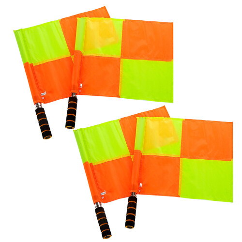 4St Match Flagga Hand Vattentät Fluorescerande (Gul)