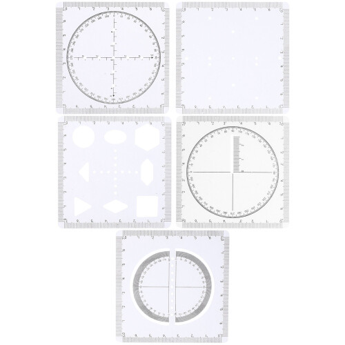Conjunto Funções Matemáticas Régua Plástica Desenho 1