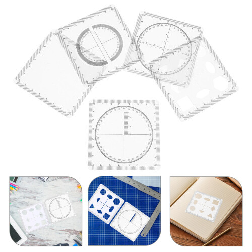 Conjunto Funções Matemáticas Régua Plástica Desenho 2