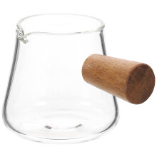 Glassmjölk Med Trähandtag