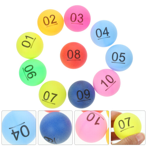 10Pcs Lottobollar Numrerade Pingisbollar Festeraccessoarer 2