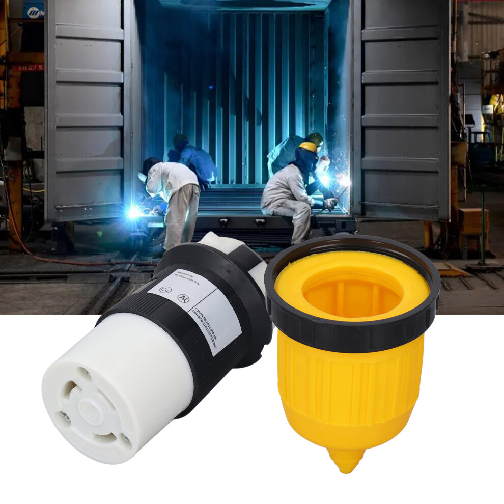 30A Locking Connector With Insulated Cover For Rv Power Cords Twist Lock Design 4261357309598