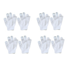 8Pcs Färgglada Bubbelbadhandskar För Barn Med Vit Badhandduk