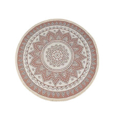 Tflycq Fashionable Mandala Cotton Rug Family Wind Round Carpet Living Room Bedroom Home Computer Chair Swivel Chair Carpet with Tassels