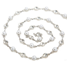 1Yd Glaskristall-Perlen-Quasten-Kettensäume 1cm für DIY-Kleidung und Accessoires