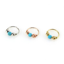 3St Neusring Neuspiercing Kralen 6Mm 8Mm 10Mm Rozerood Turquoise