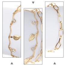 2 All-Match Enkelketting Fijne Gelaagde Enkelsieraden